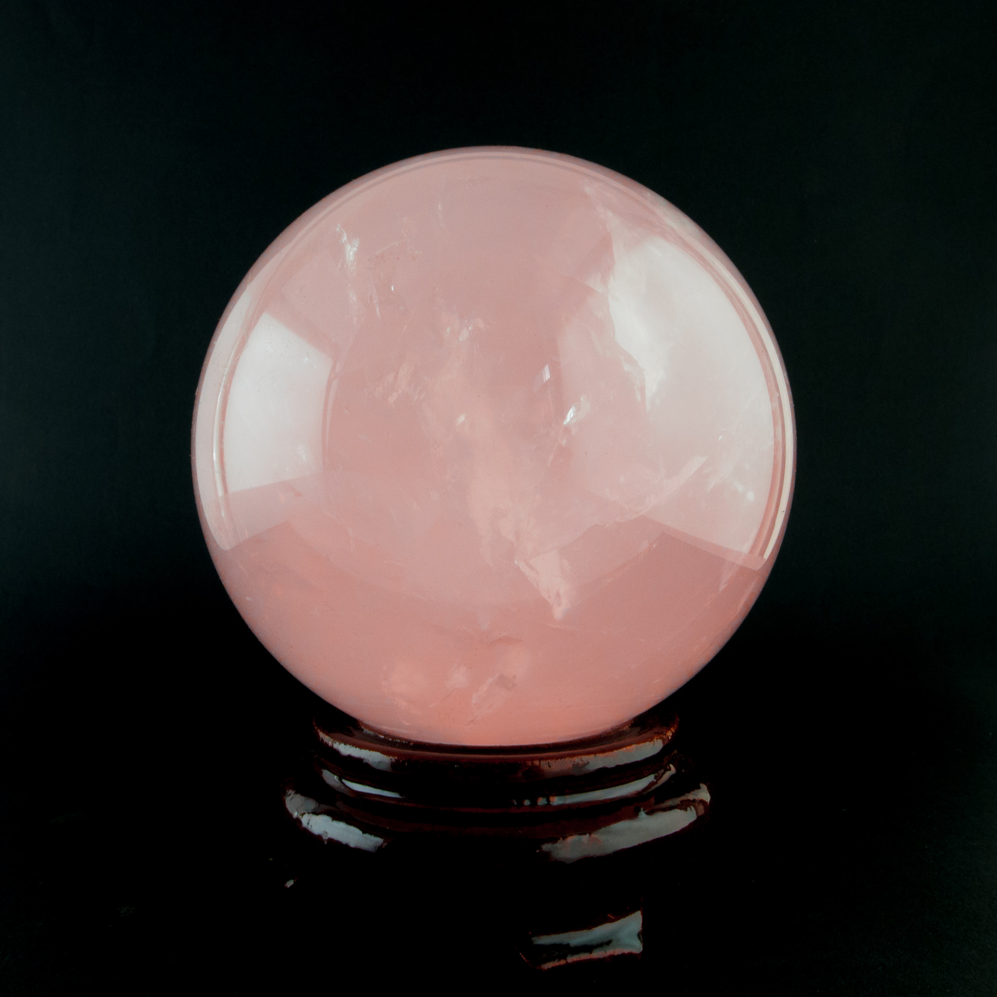 頂級桃花緣冰種粉水晶球