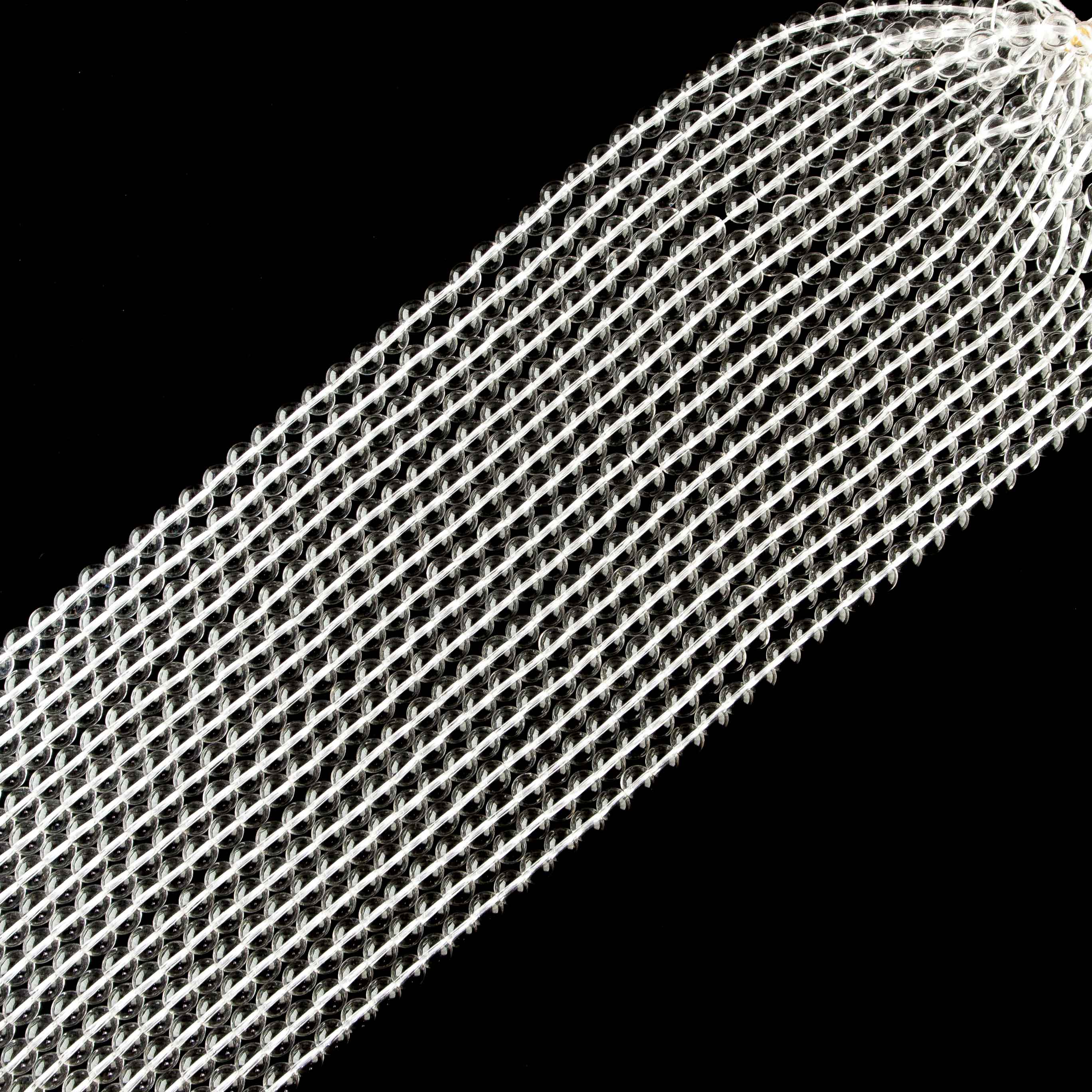 天然白水晶珠串8mm
